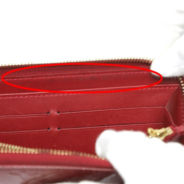 LOUIS VUITTON Long Wallet Purse M91981 Monogram Vernis Pomdamul Vernis Zippy wallet