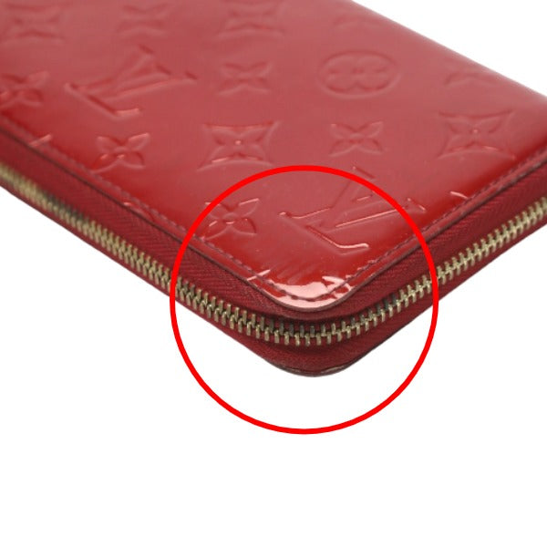 LOUIS VUITTON Long Wallet Purse M91981 Monogram Vernis Pomdamul Vernis Zippy wallet
