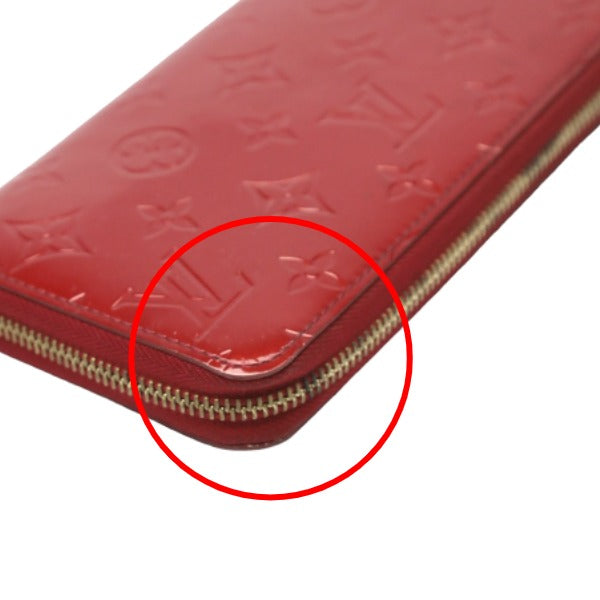 LOUIS VUITTON Long Wallet Purse M91981 Monogram Vernis Pomdamul Vernis Zippy wallet