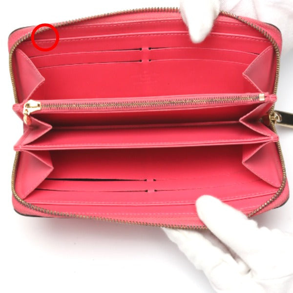 LOUIS VUITTON Long Wallet Purse M93202 Monogram Vernis Rose rich Vernis Zippy wallet