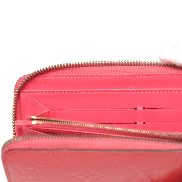 LOUIS VUITTON Long Wallet Purse M93202 Monogram Vernis Rose rich Vernis Zippy wallet