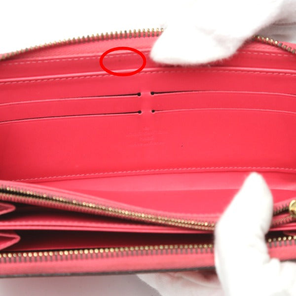 LOUIS VUITTON Long Wallet Purse M93202 Monogram Vernis Rose rich Vernis Zippy wallet