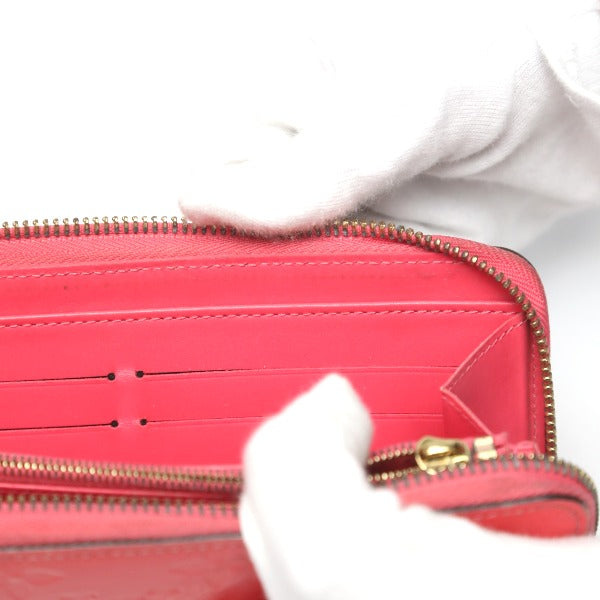 LOUIS VUITTON Long Wallet Purse M93202 Monogram Vernis Rose rich Vernis Zippy wallet
