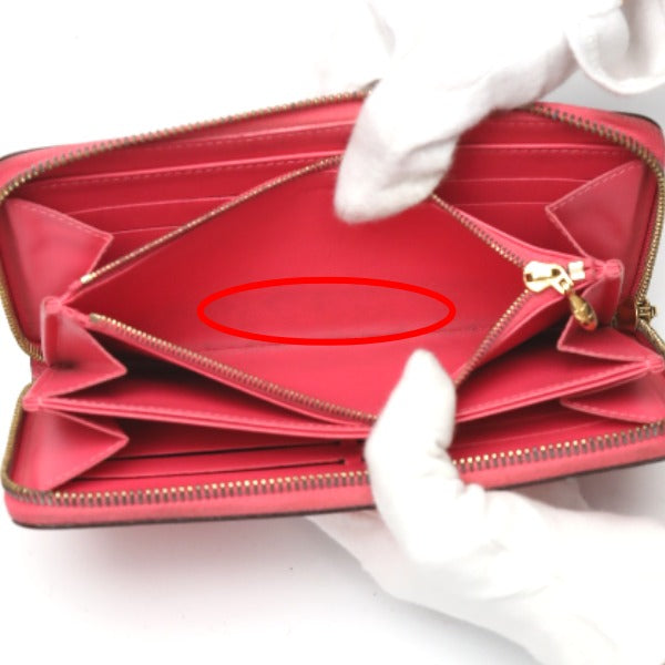 LOUIS VUITTON Long Wallet Purse M93202 Monogram Vernis Rose rich Vernis Zippy wallet