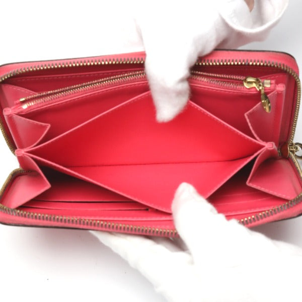 LOUIS VUITTON Long Wallet Purse M93202 Monogram Vernis Rose rich Vernis Zippy wallet