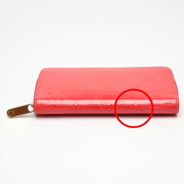 LOUIS VUITTON Long Wallet Purse M93202 Monogram Vernis Rose rich Vernis Zippy wallet