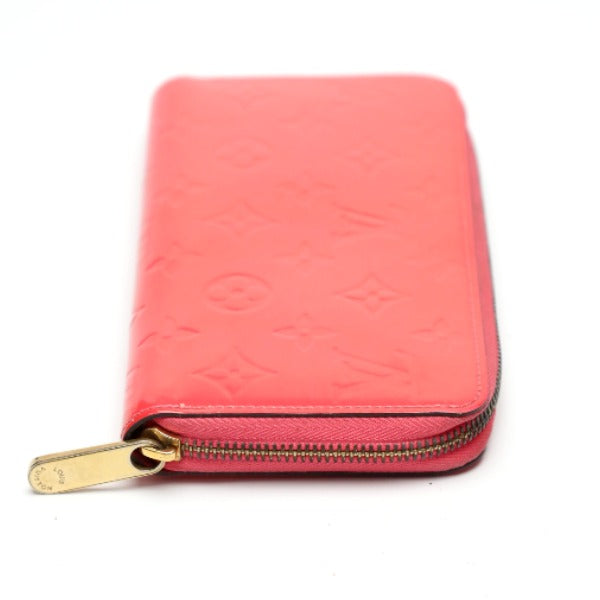 LOUIS VUITTON Long Wallet Purse M93202 Monogram Vernis Rose rich Vernis Zippy wallet