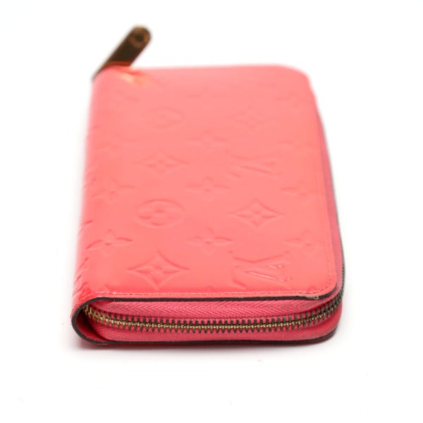 LOUIS VUITTON Long Wallet Purse M93202 Monogram Vernis Rose rich Vernis Zippy wallet
