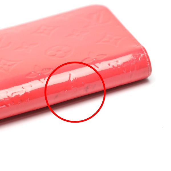 LOUIS VUITTON Long Wallet Purse M93202 Monogram Vernis Rose rich Vernis Zippy wallet