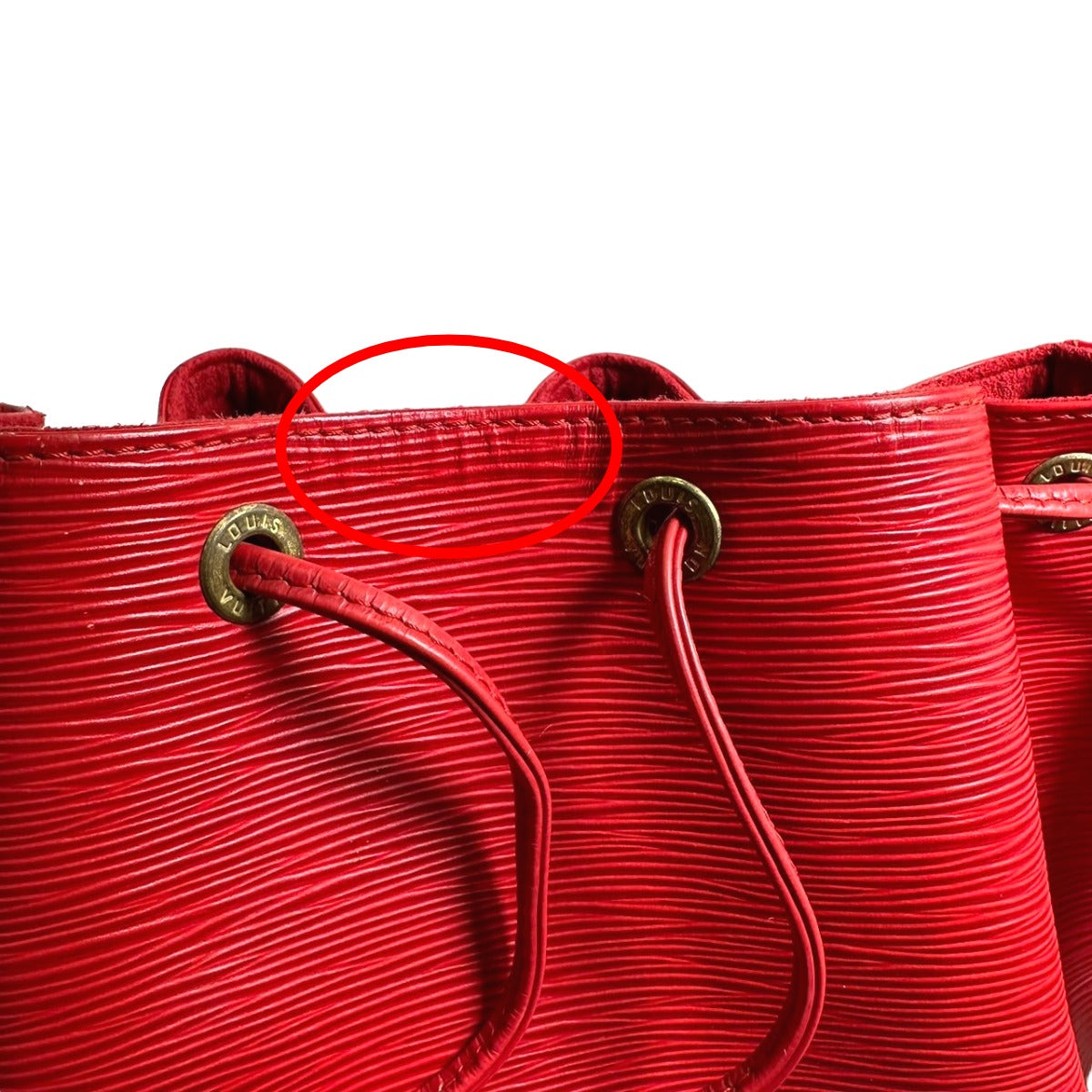 LOUIS VUITTON Shoulder Bag M44107 Epi Leather Castarian red Petit Noe Epi Drawstring type Women Used Authentic