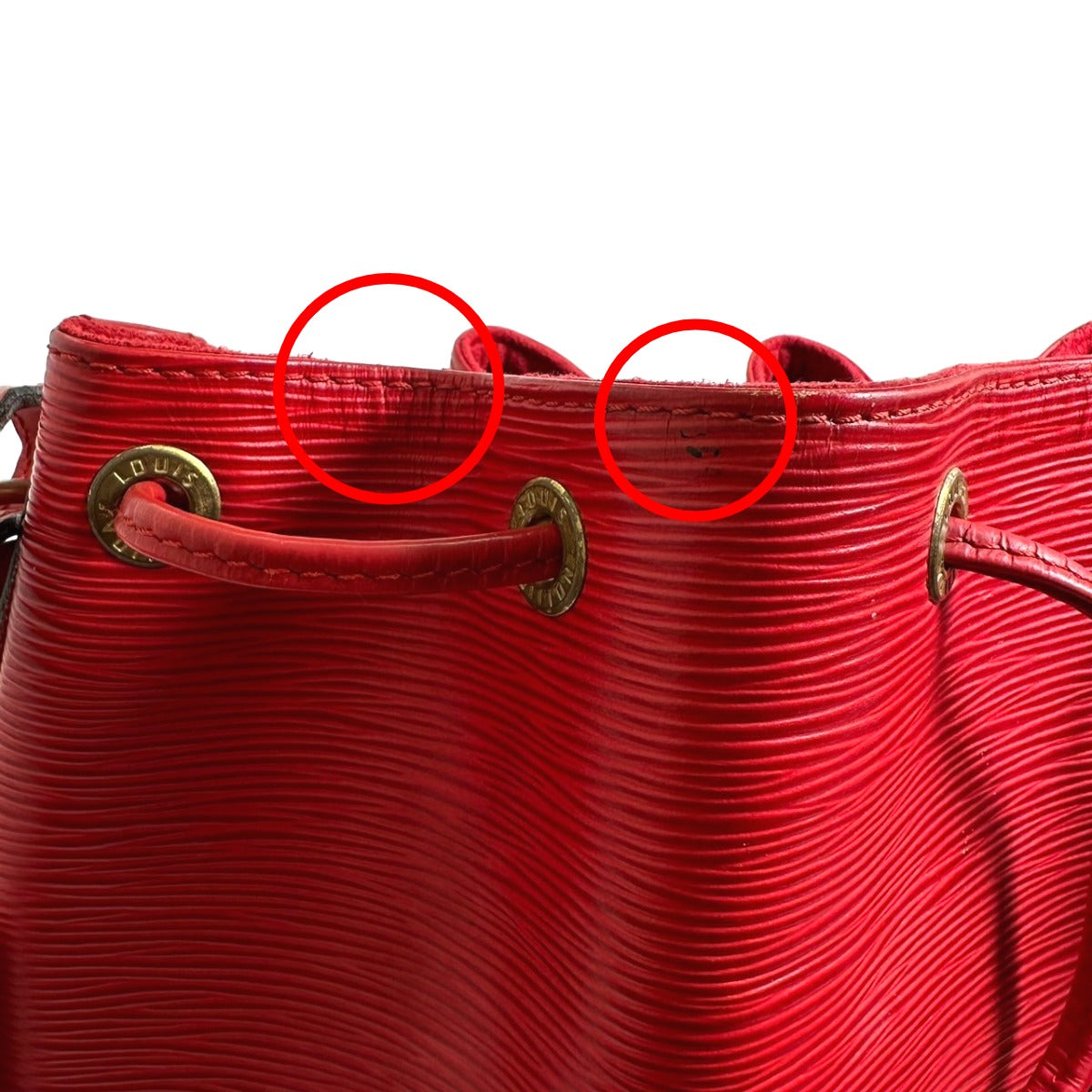 LOUIS VUITTON Shoulder Bag M44107 Epi Leather Castarian red Petit Noe Epi Drawstring type Women Used Authentic