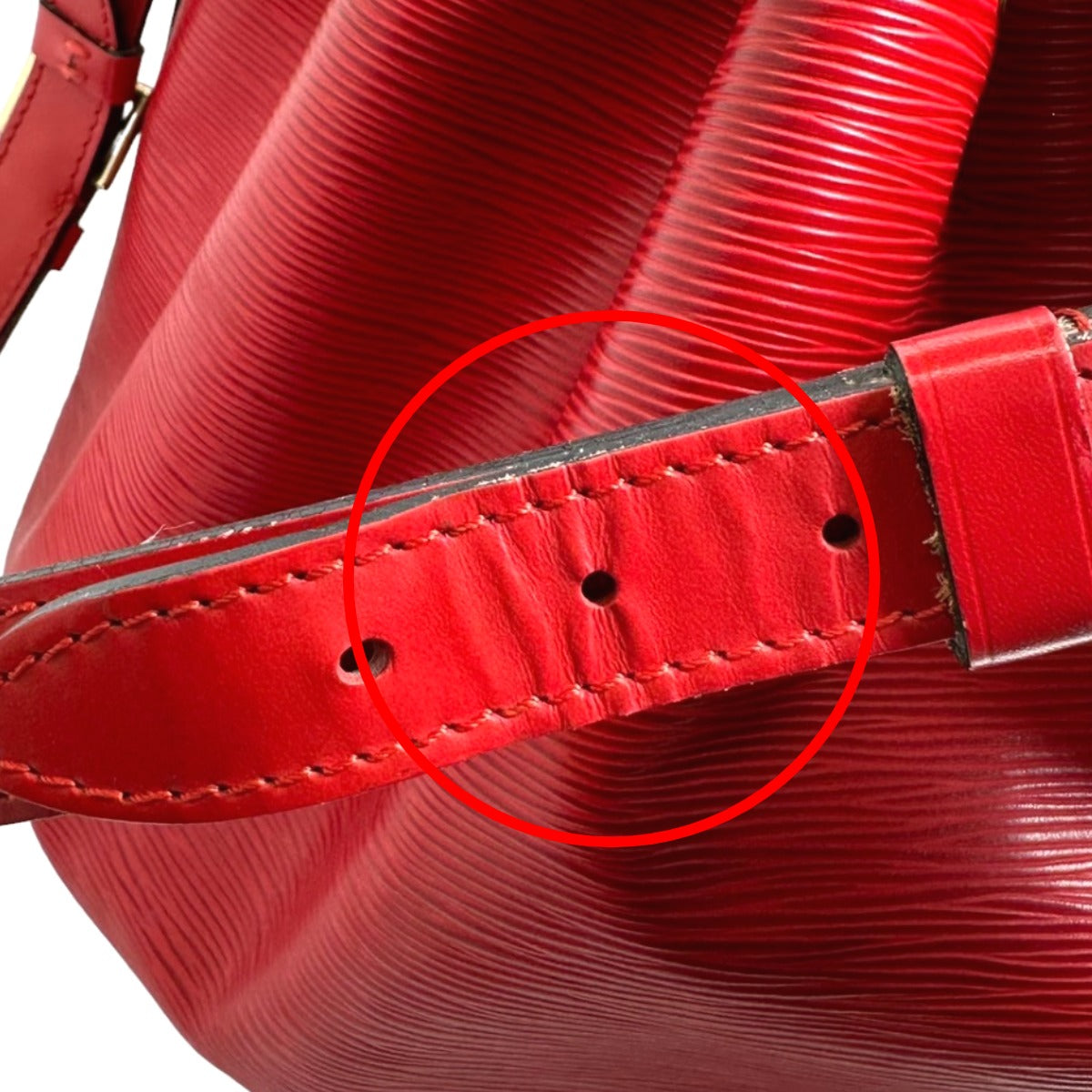 LOUIS VUITTON Shoulder Bag M44107 Epi Leather Castarian red Petit Noe Epi Drawstring type Women Used Authentic