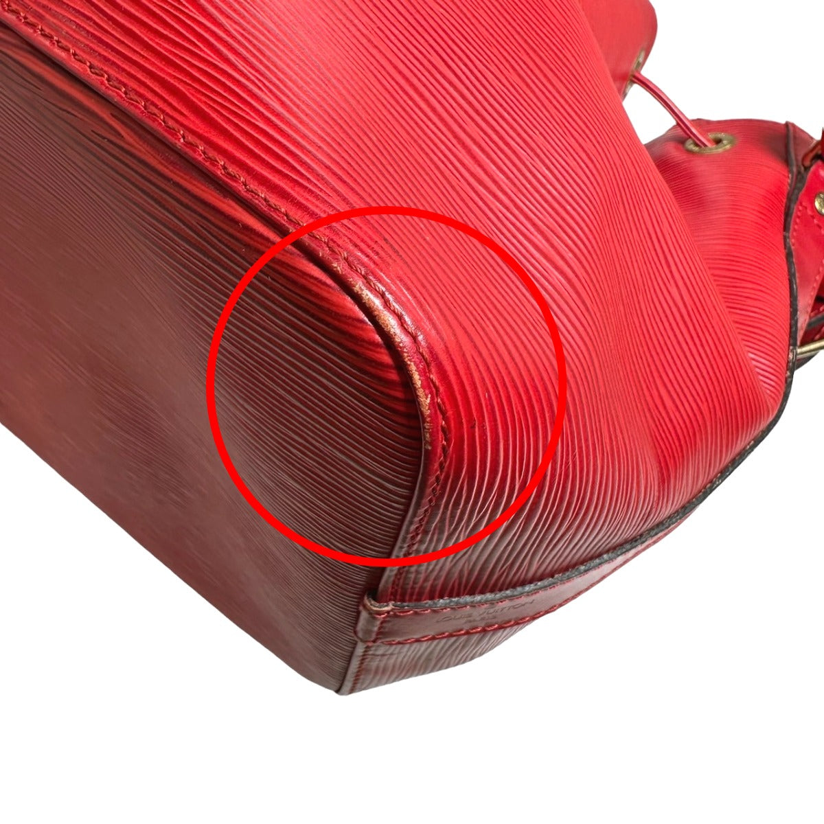 LOUIS VUITTON Shoulder Bag M44107 Epi Leather Castarian red Petit Noe Epi Drawstring type Women Used Authentic