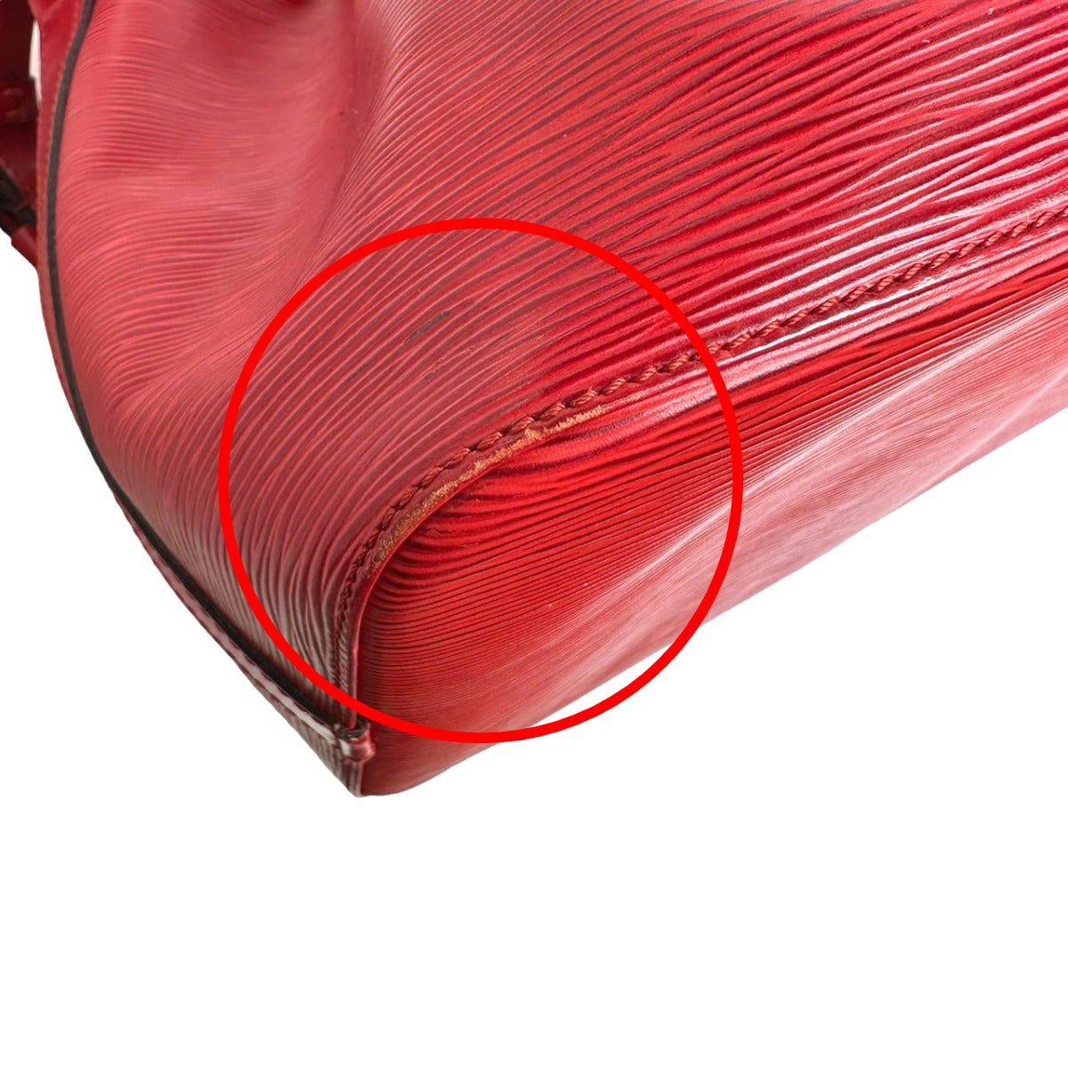 LOUIS VUITTON Shoulder Bag M44107 Epi Leather Castarian red Petit Noe Epi Drawstring type Women Used Authentic