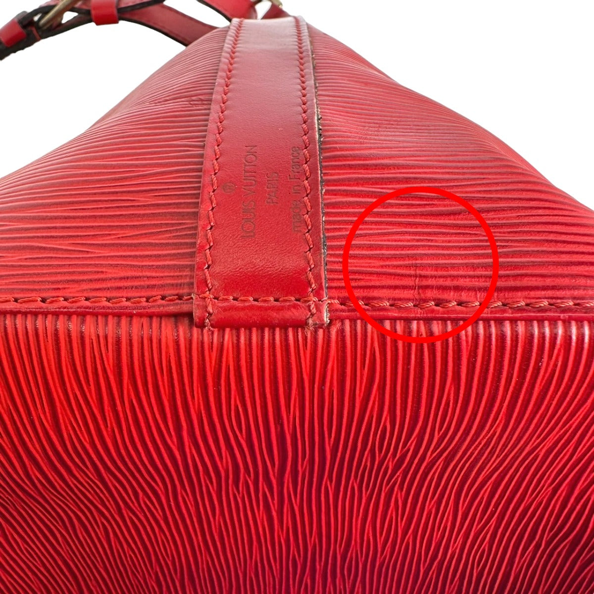 LOUIS VUITTON Shoulder Bag M44107 Epi Leather Castarian red Petit Noe Epi Drawstring type Women Used Authentic