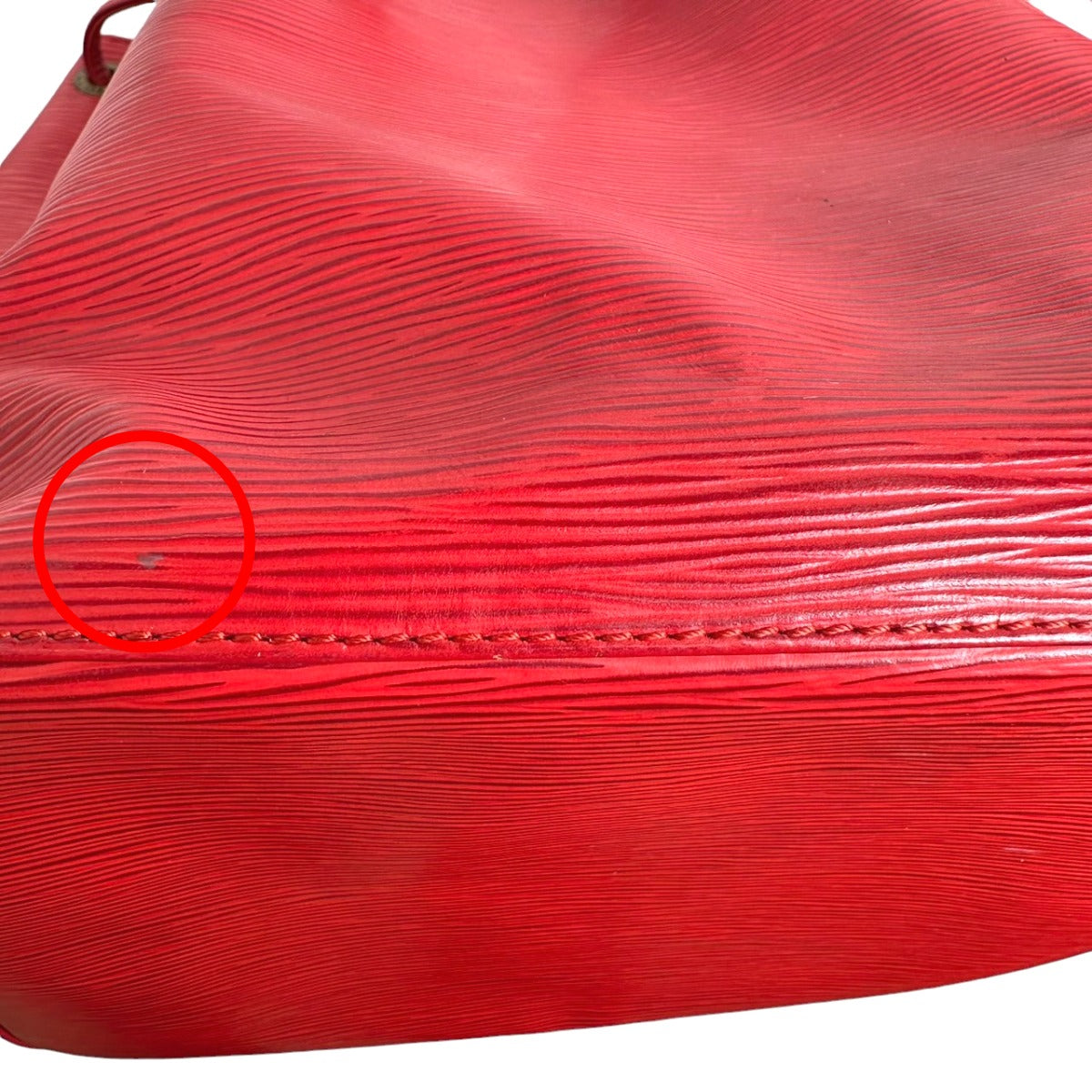 LOUIS VUITTON Shoulder Bag M44107 Epi Leather Castarian red Petit Noe Epi Drawstring type Women Used Authentic