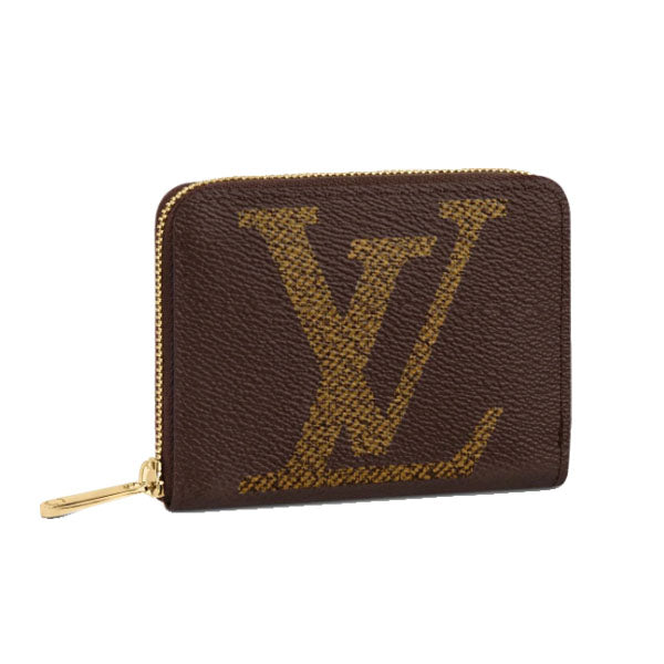 LOUIS VUITTON Coin case M69354 Monogram canvas Brown Zip around purse Giant Monogram unisex(Unisex) Used Authentic