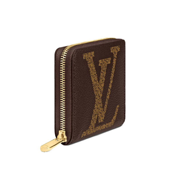 LOUIS VUITTON Coin case M69354 Monogram canvas Brown Zip around purse Giant Monogram unisex(Unisex) Used Authentic