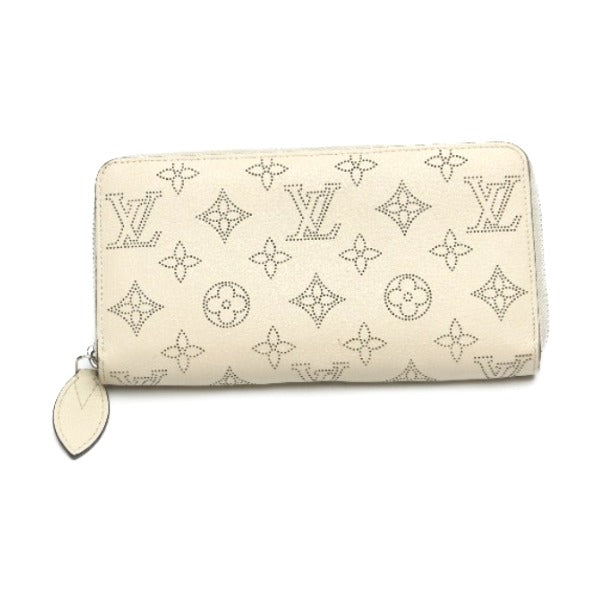 LOUIS VUITTON Long Wallet Purse ‚l61868 Monogram Mahina Magnolia Zip Around Monogram Mahina Zippy wallet Women Used Authentic