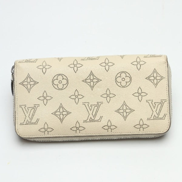 LOUIS VUITTON Long Wallet Purse ‚l61868 Monogram Mahina Magnolia Zip Around Monogram Mahina Zippy wallet Women Used Authentic