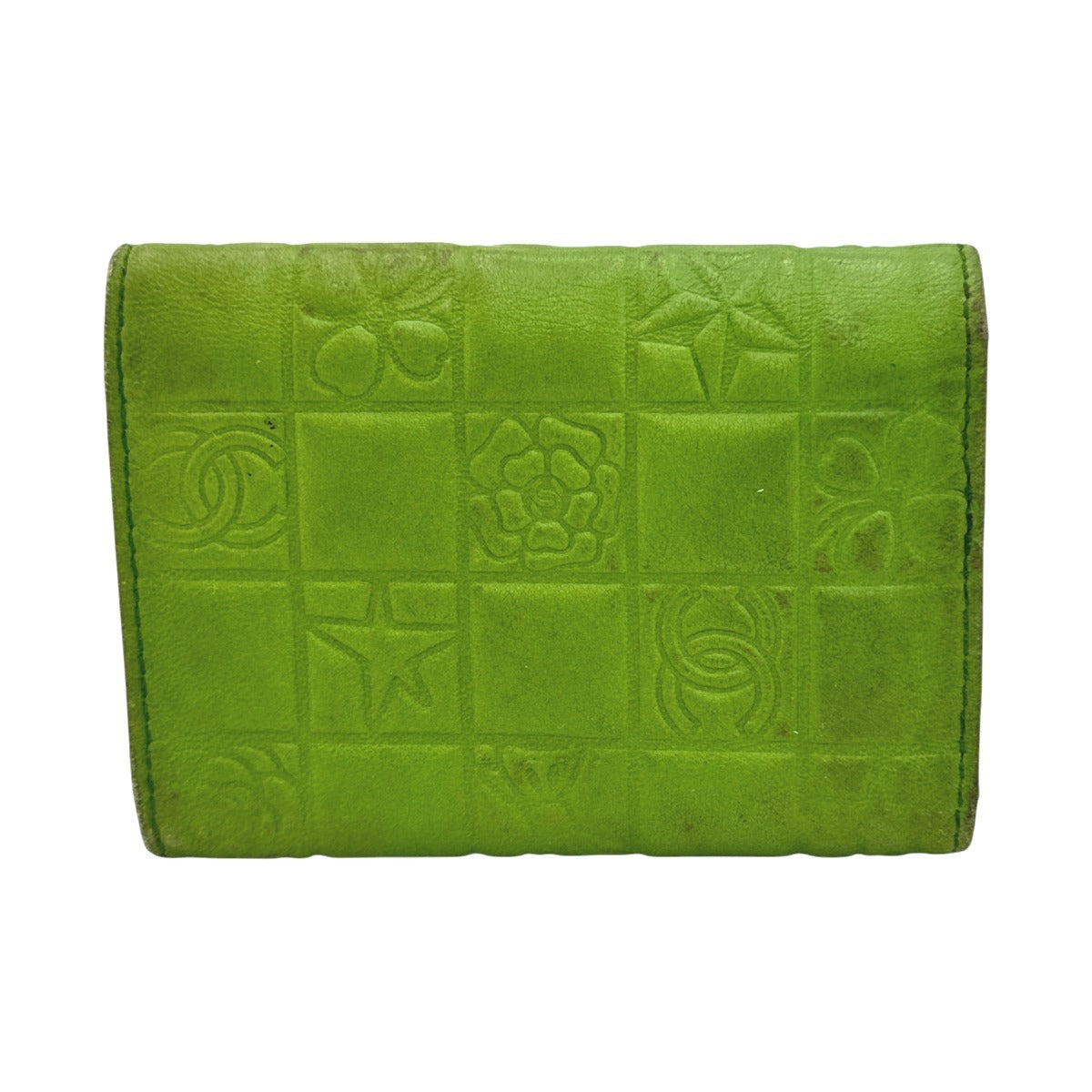 CHANEL Key case Key holder leather green 6-key case Key holder Icon line