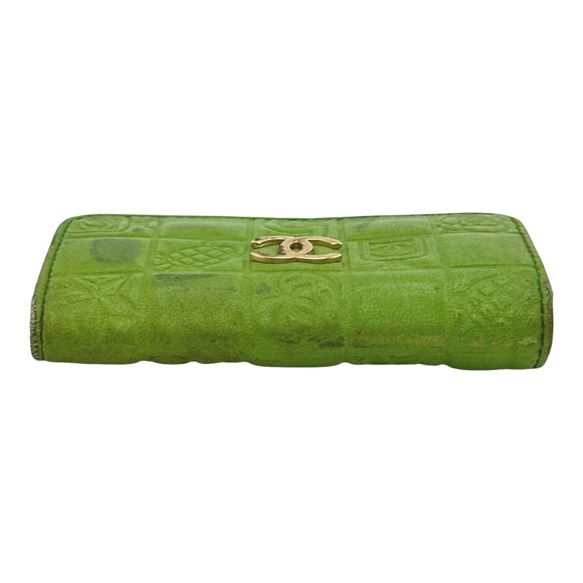 CHANEL Key case Key holder leather green 6-key case Key holder Icon line