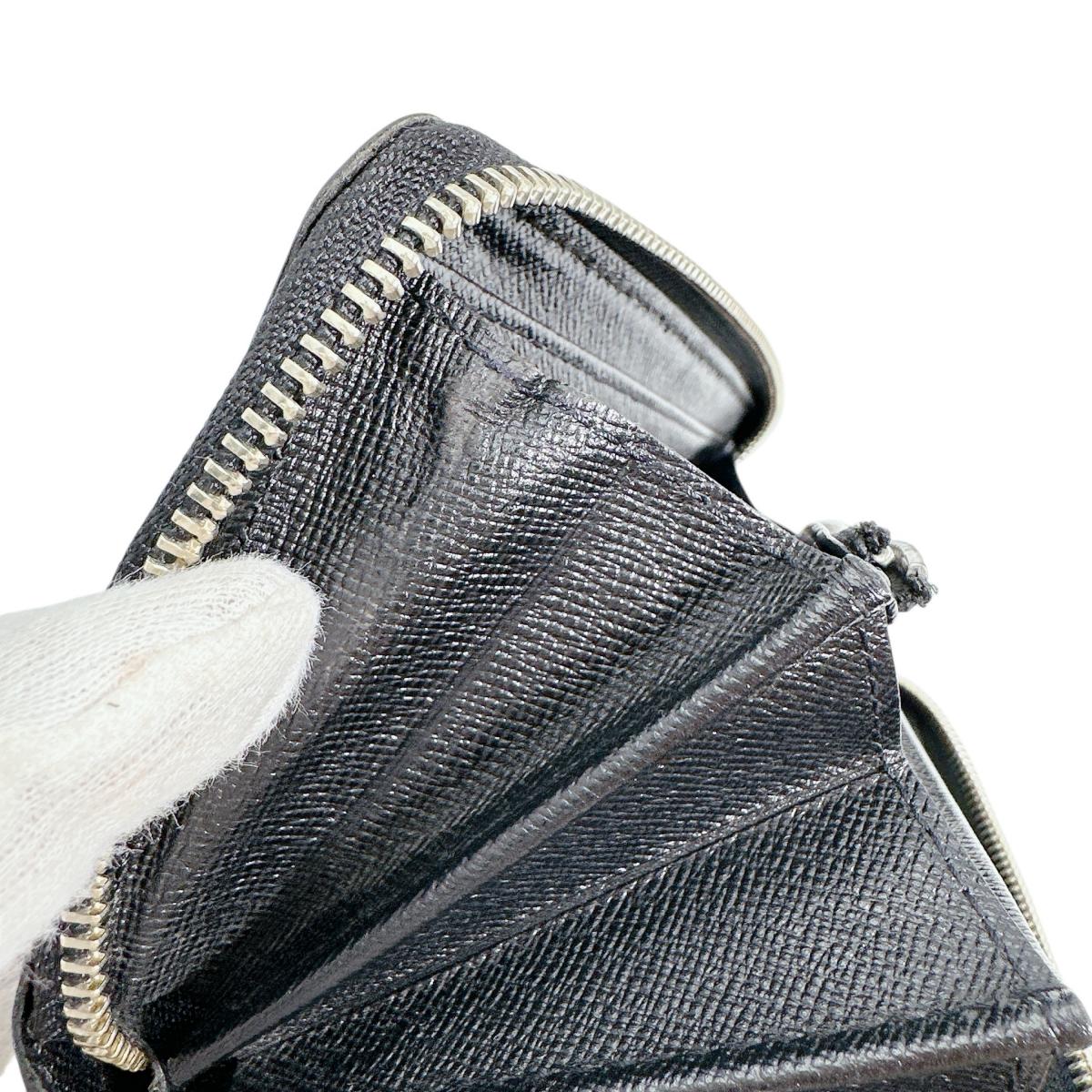 LOUIS VUITTON Long Wallet Purse M61857 Epi Leather Noir Epi Zippy wallet
