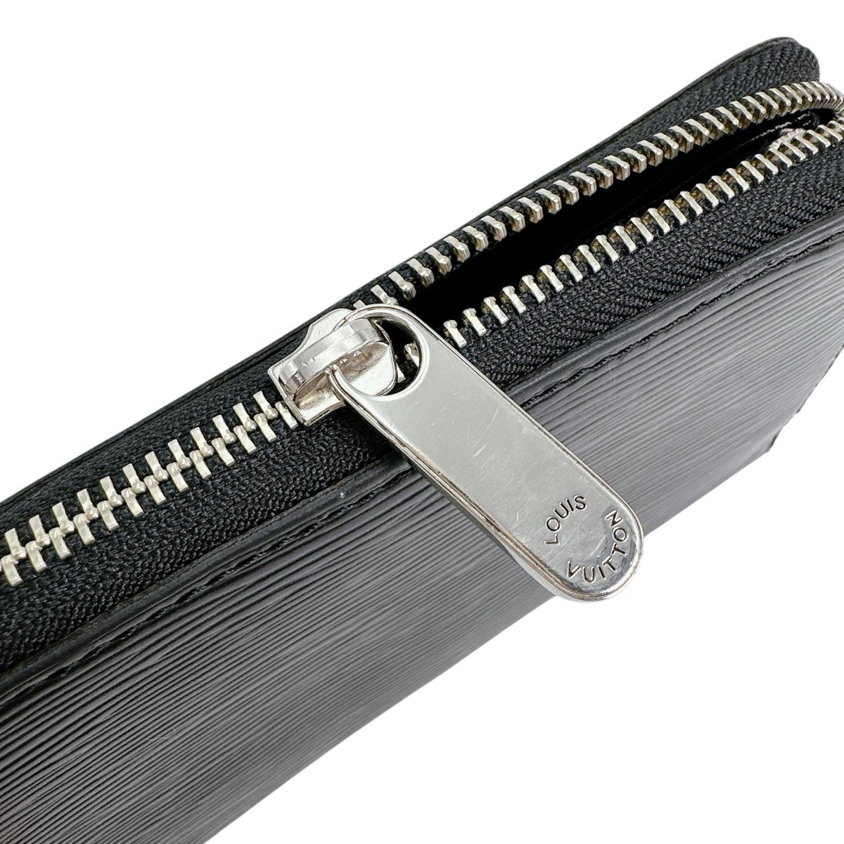 LOUIS VUITTON Long Wallet Purse M61857 Epi Leather Noir Epi Zippy wallet