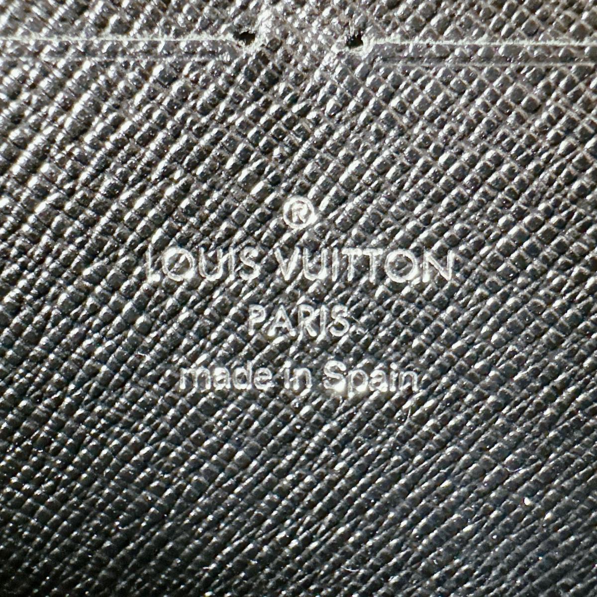 LOUIS VUITTON Long Wallet Purse M61857 Epi Leather Noir Epi Zippy wallet