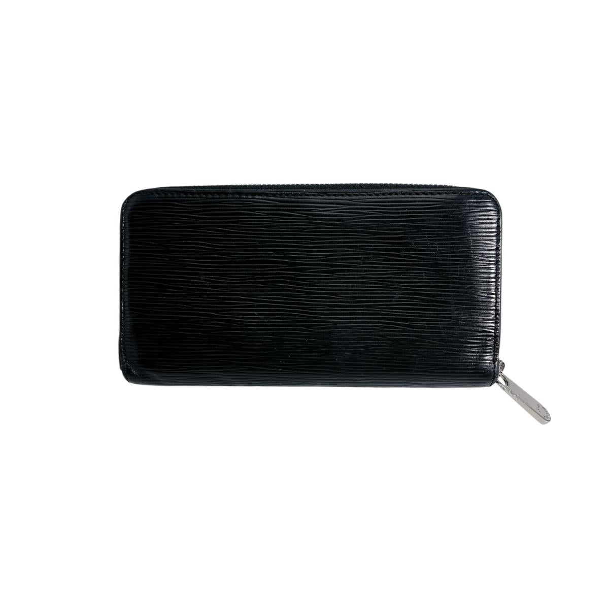 LOUIS VUITTON Long Wallet Purse M61857 Epi Leather Noir Epi Zippy wallet