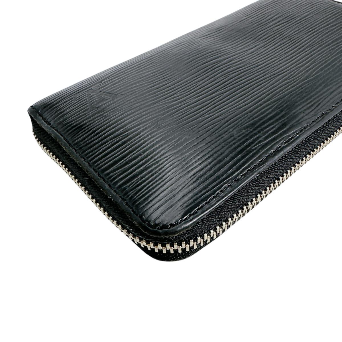 LOUIS VUITTON Long Wallet Purse M61857 Epi Leather Noir Epi Zippy wallet
