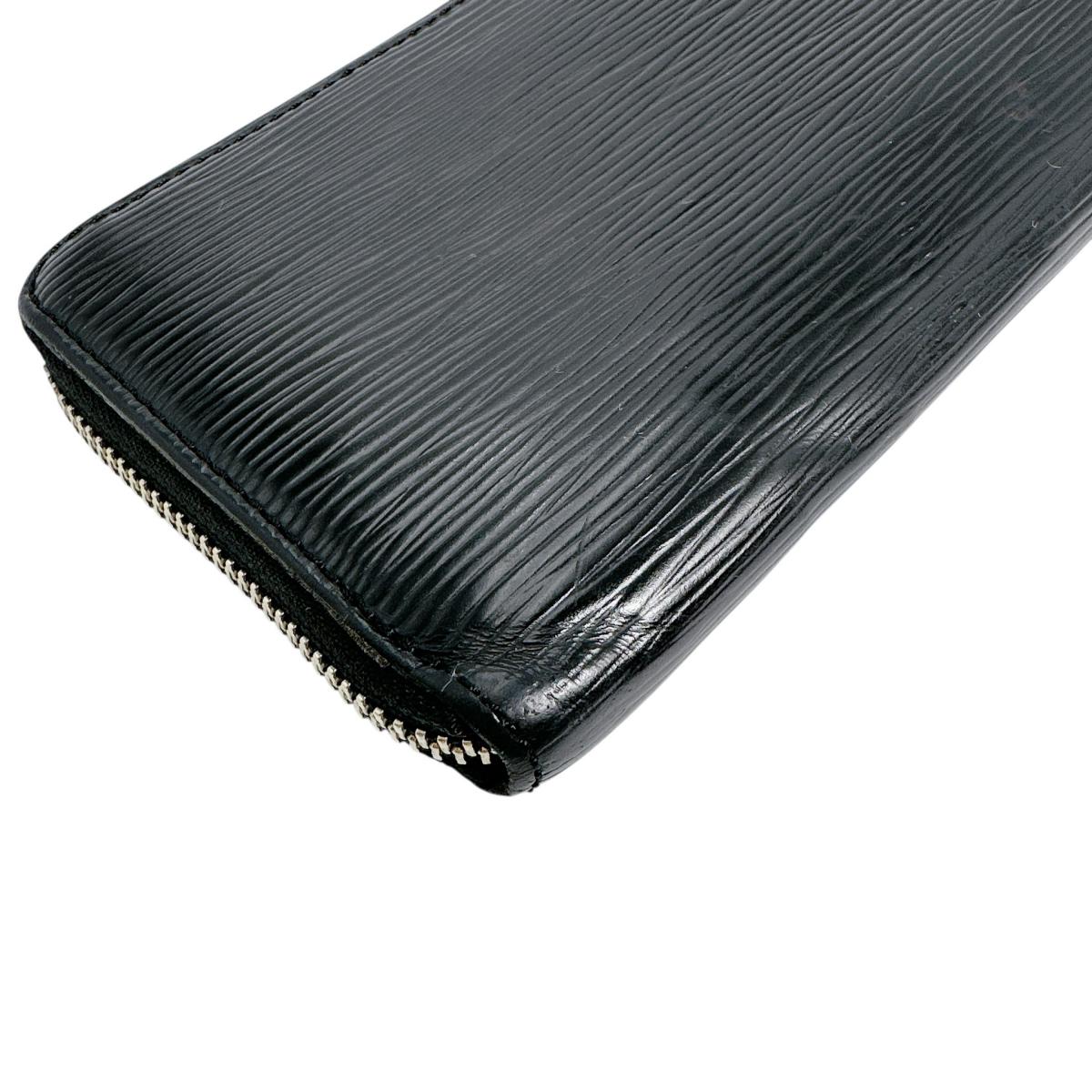 LOUIS VUITTON Long Wallet Purse M61857 Epi Leather Noir Epi Zippy wallet