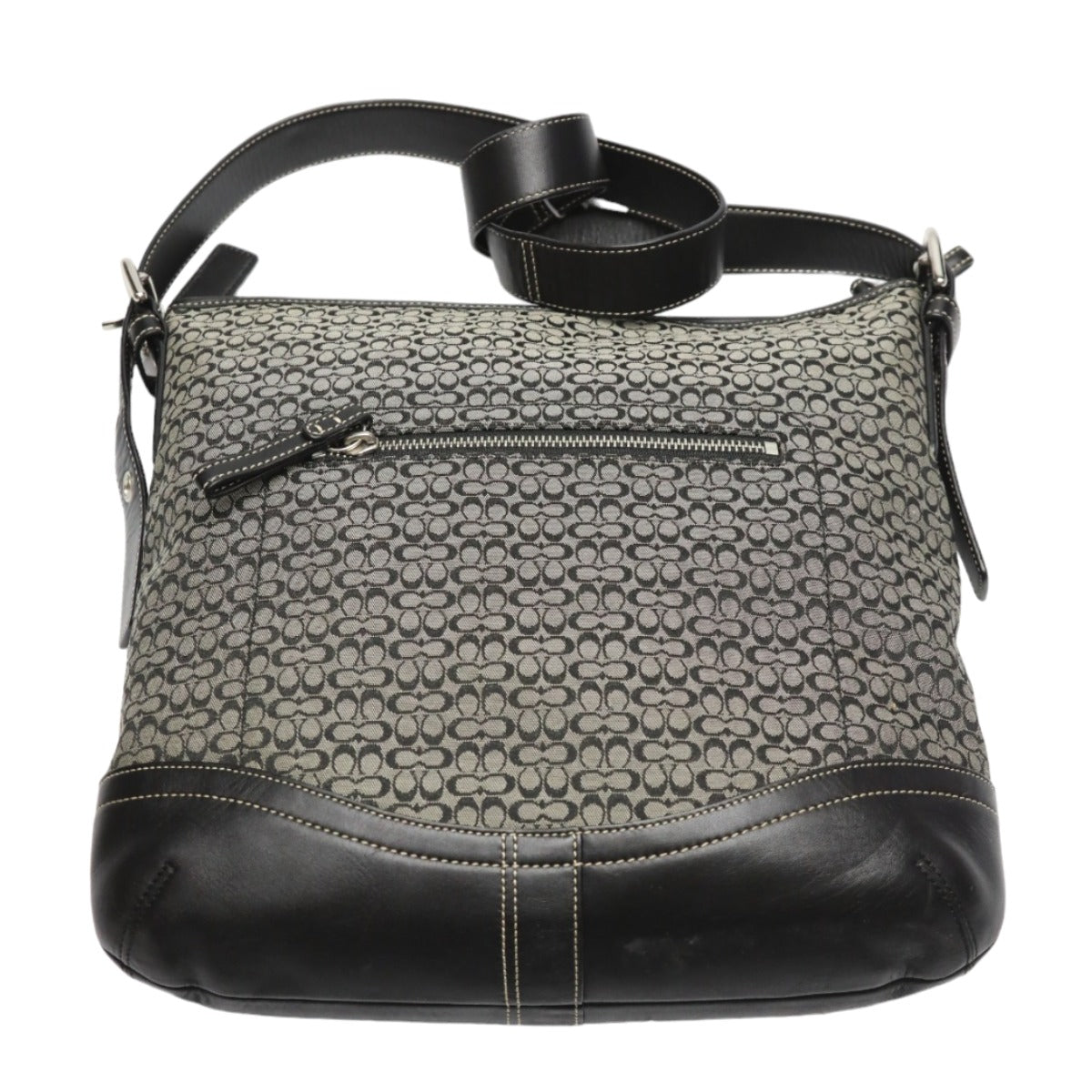 COACH Shoulder Bag F10943 leather black Crossbody Signature Shoulder Women Used Authentic