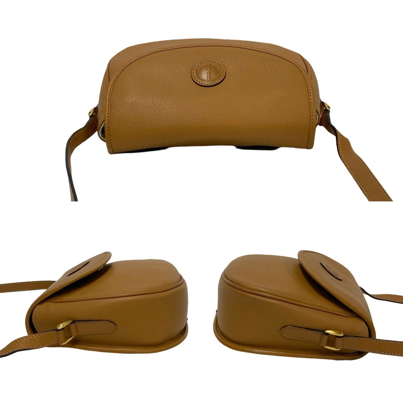 GUCCI Shoulder Bag leather Brown