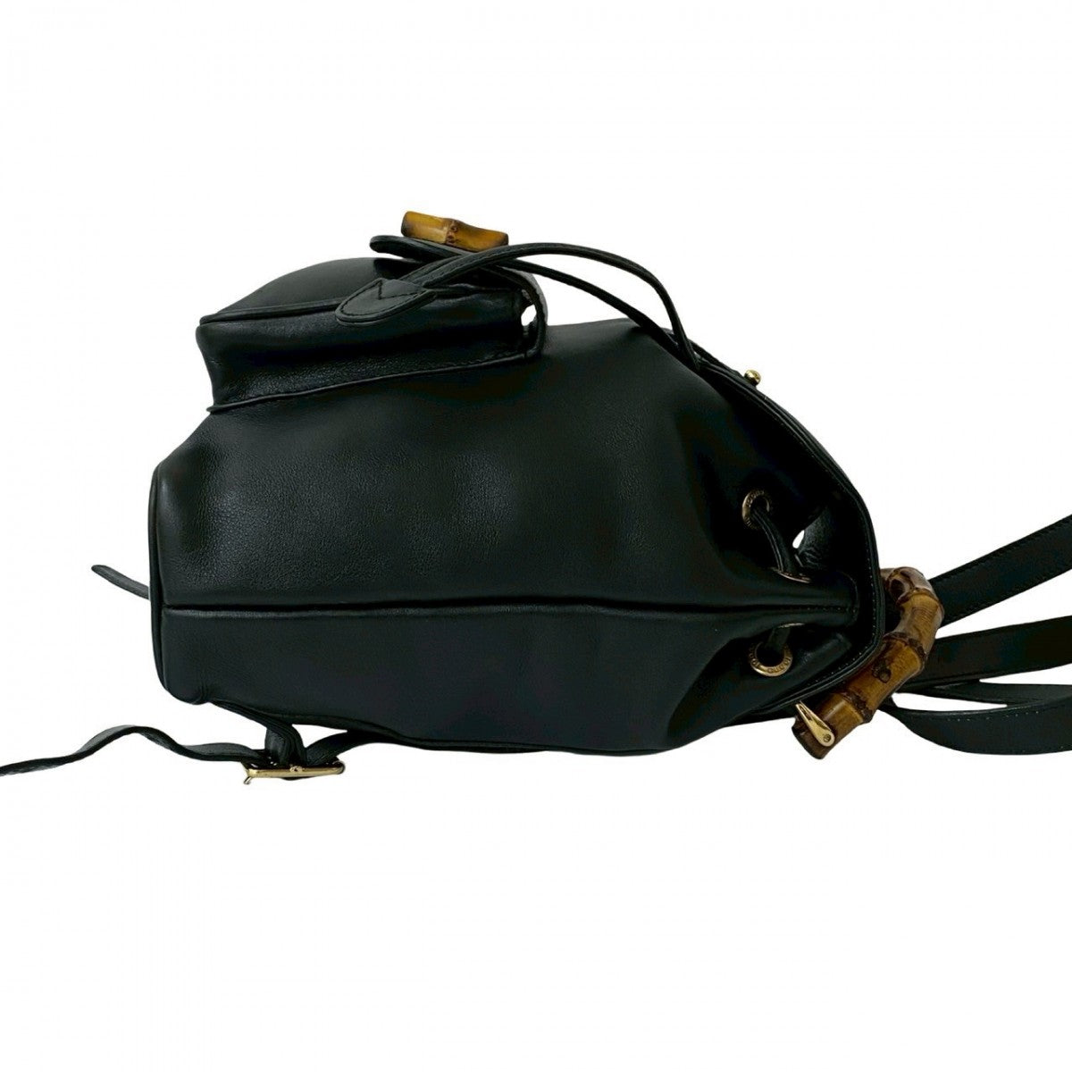 GUCCI Backpack leather black Bamboo