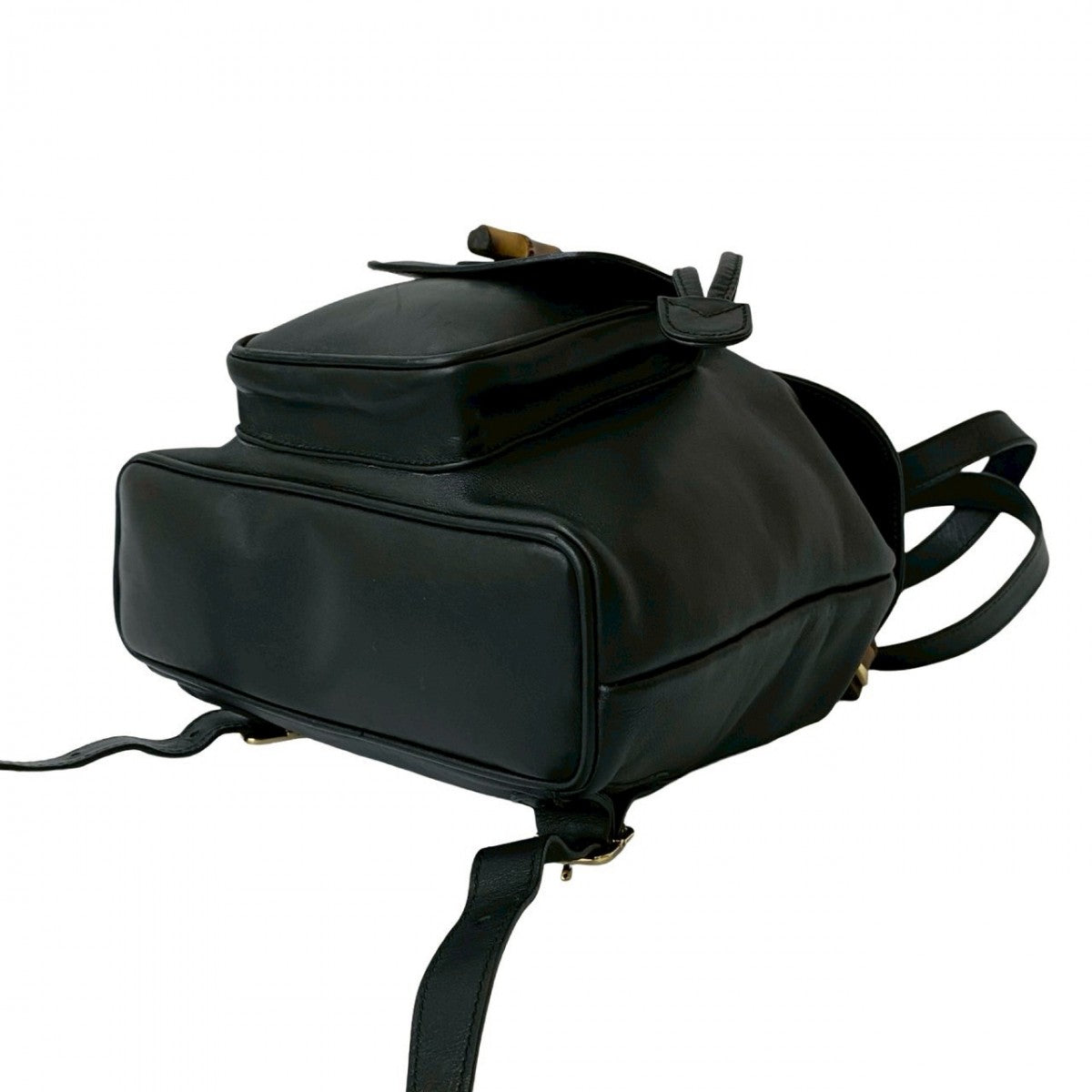 GUCCI Backpack leather black Bamboo