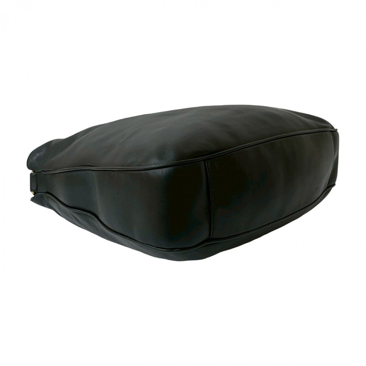 GUCCI Shoulder Bag leather black Bamboo