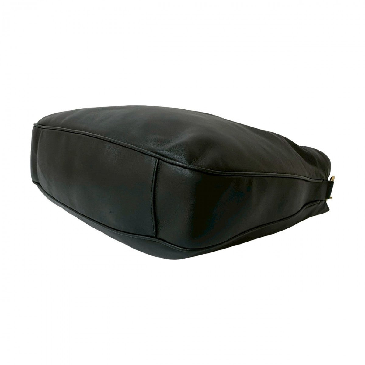 GUCCI Shoulder Bag leather black Bamboo