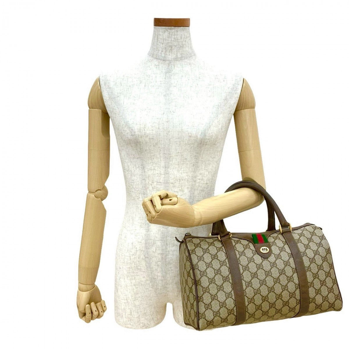 GUCCI Handbag leather Brown Sherry line