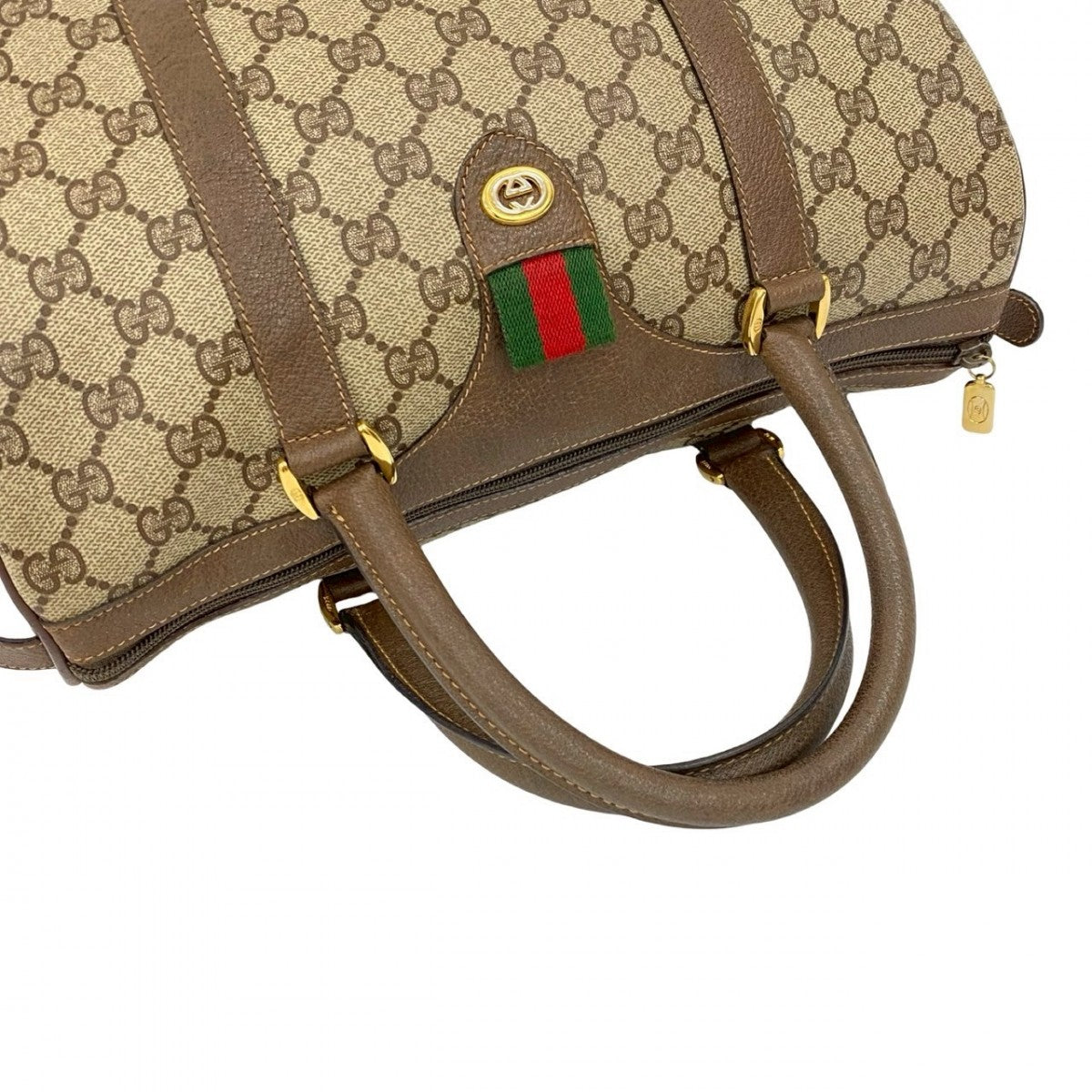 GUCCI Handbag leather Brown Sherry line