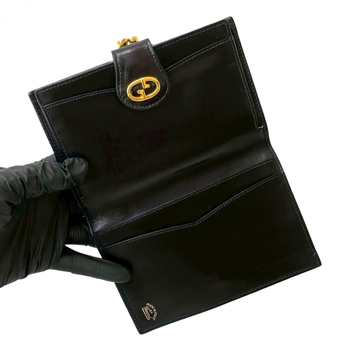 GUCCI Bifold Wallet leather black