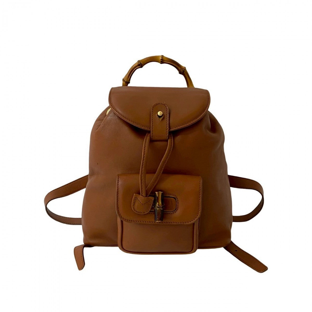 GUCCI Backpack leather Brown Bamboo