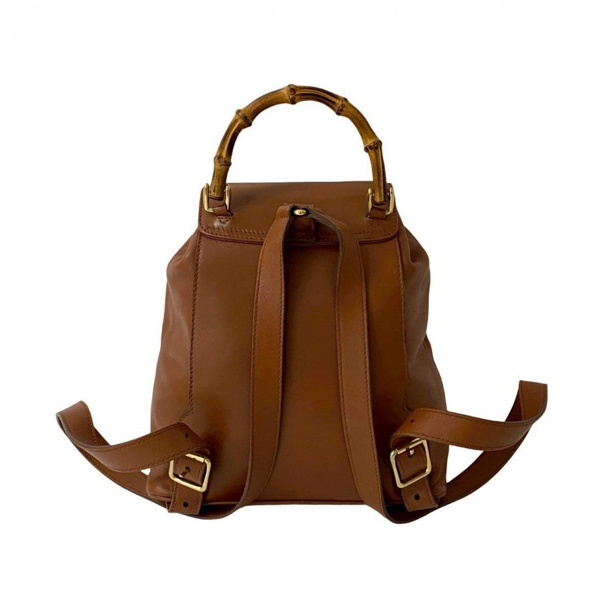 GUCCI Backpack leather Brown Bamboo