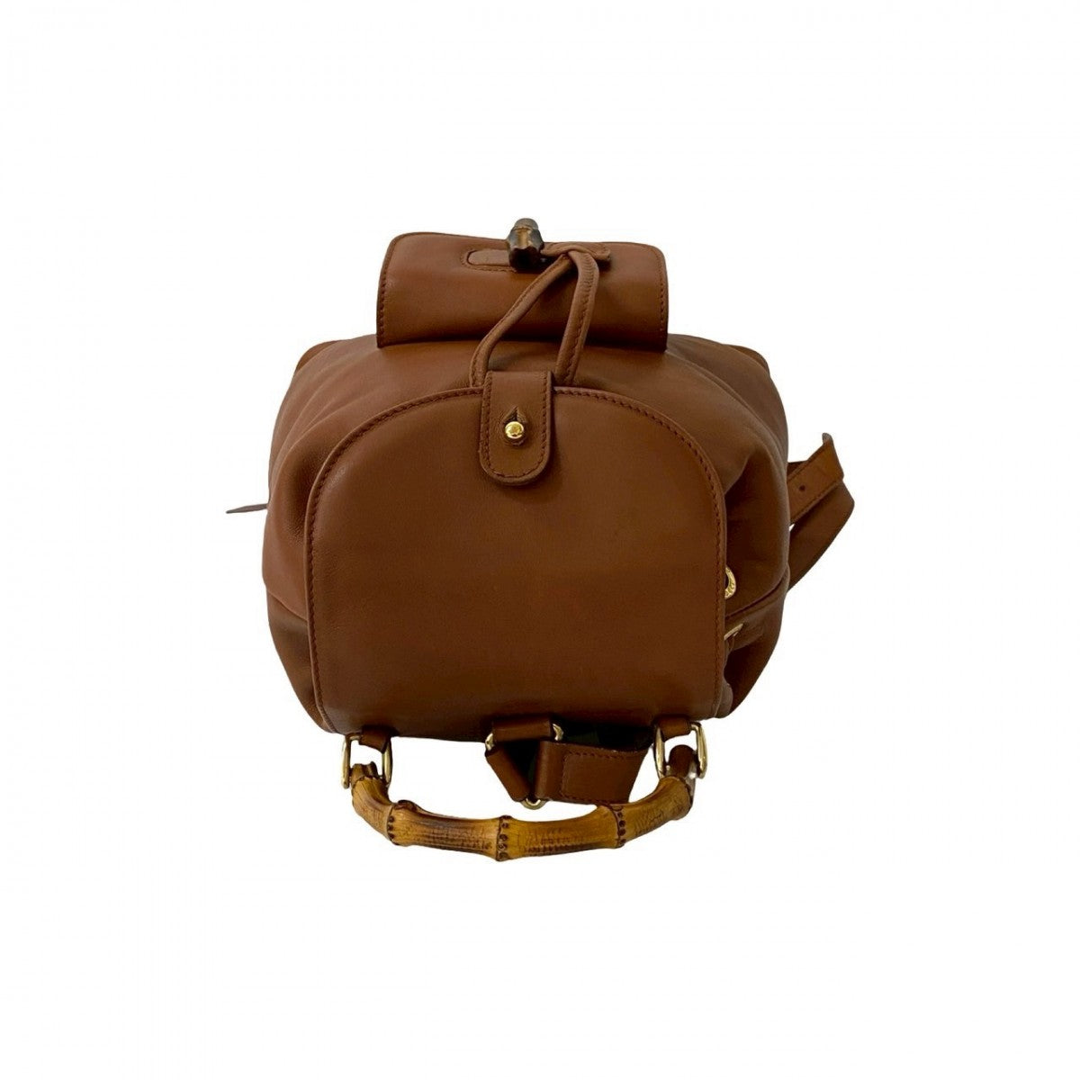 GUCCI Backpack leather Brown Bamboo