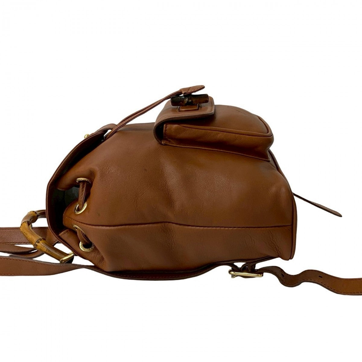 GUCCI Backpack leather Brown Bamboo