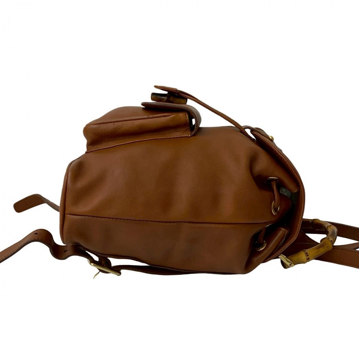 GUCCI Backpack leather Brown Bamboo