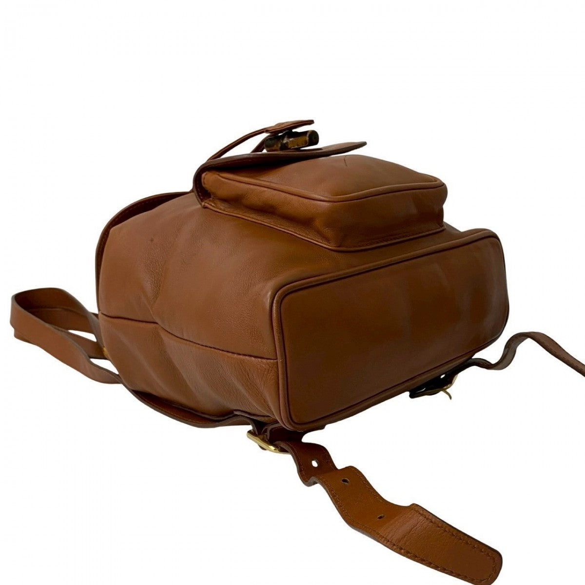 GUCCI Backpack leather Brown Bamboo