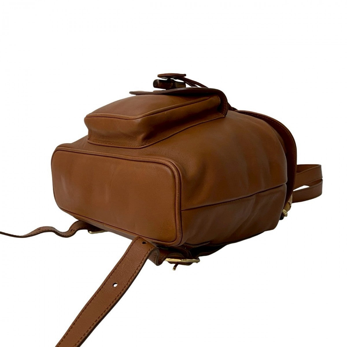 GUCCI Backpack leather Brown Bamboo