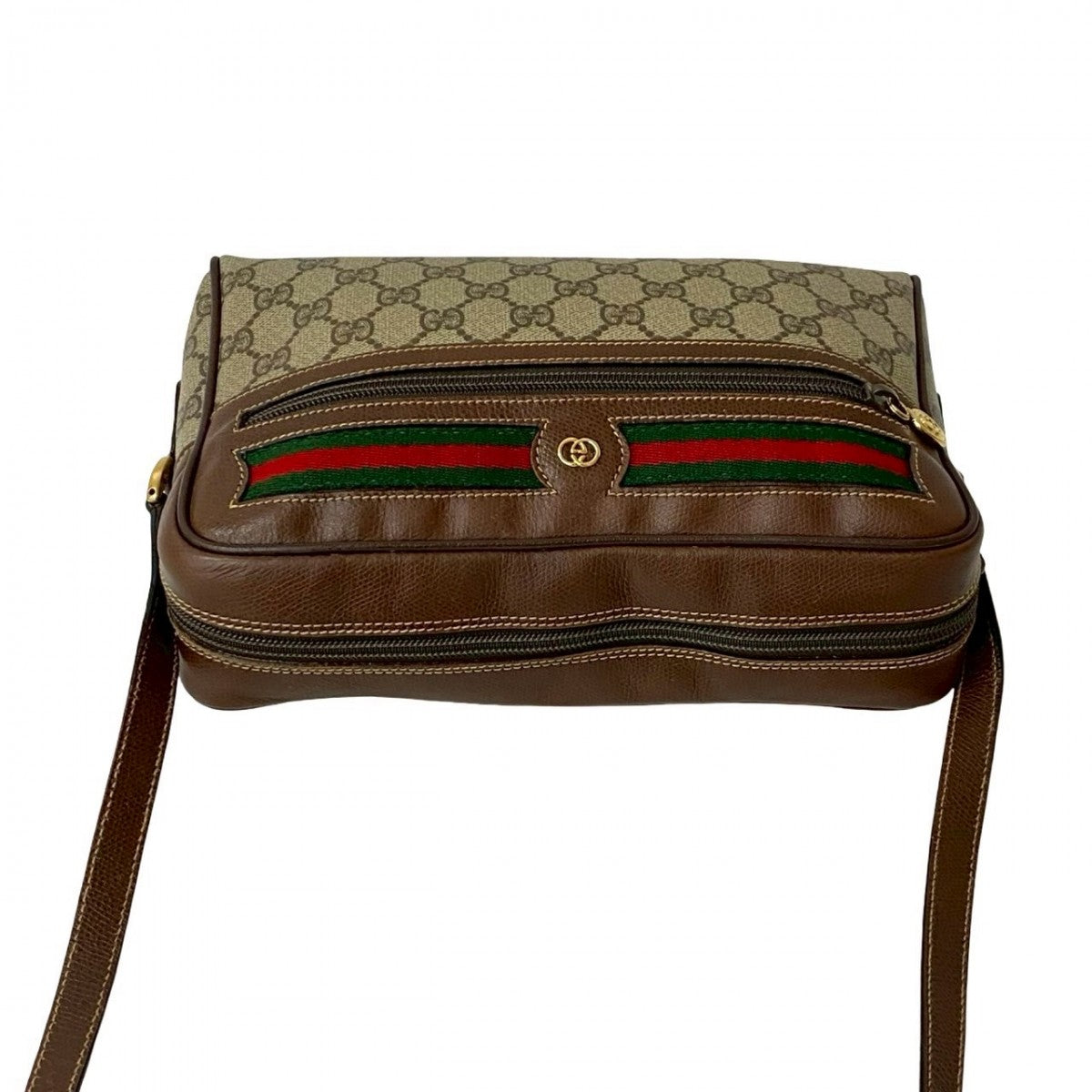 GUCCI Shoulder Bag leather Brown Sherry line