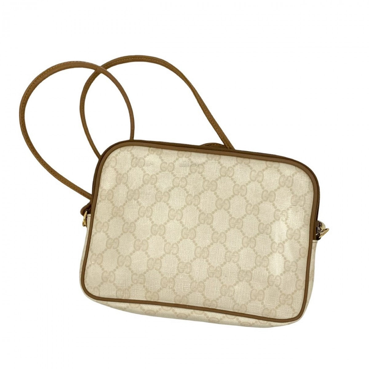 GUCCI Shoulder Bag leather white